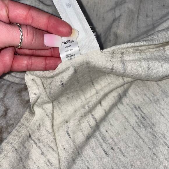 Lou & Grey marbled knit lightweight white and grey open front cardigan SZ M - Picture 5 of 9